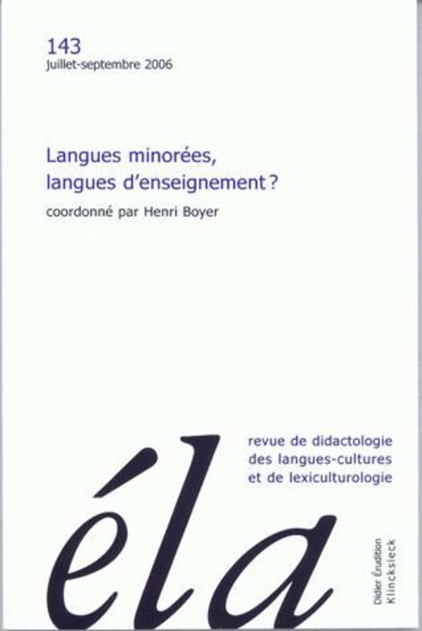 Études de linguistique appliquée - N°3/2006