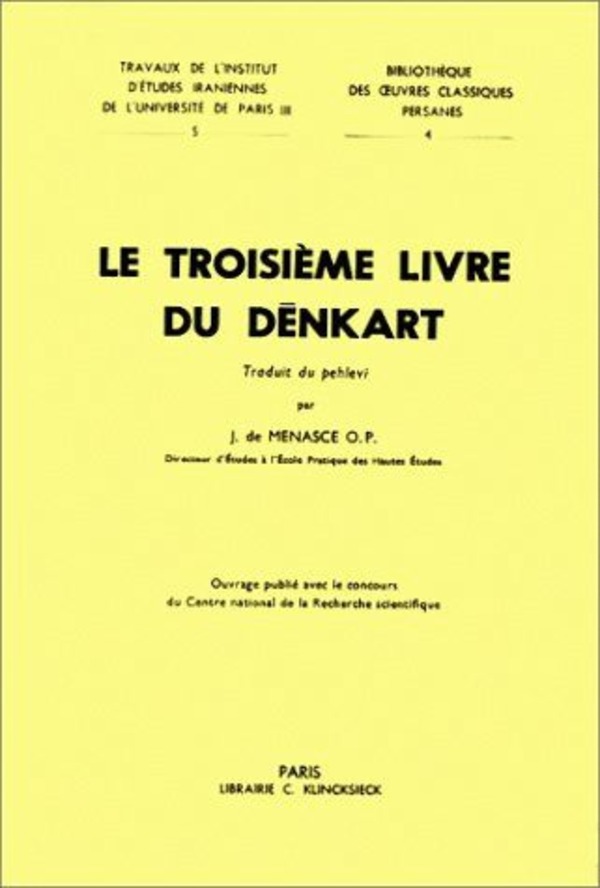 Le Troisième Livre de Denkart