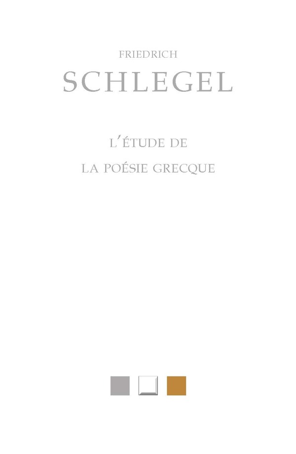 L'Étude de la poésie grecque