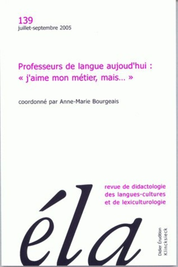 Études de linguistique appliquée - N°3/2005