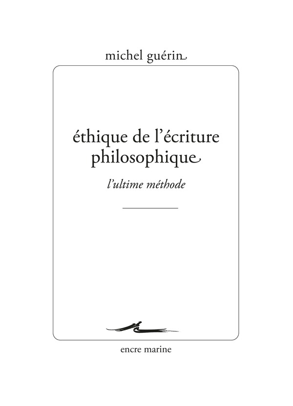 Éthique de l’écriture philosophique