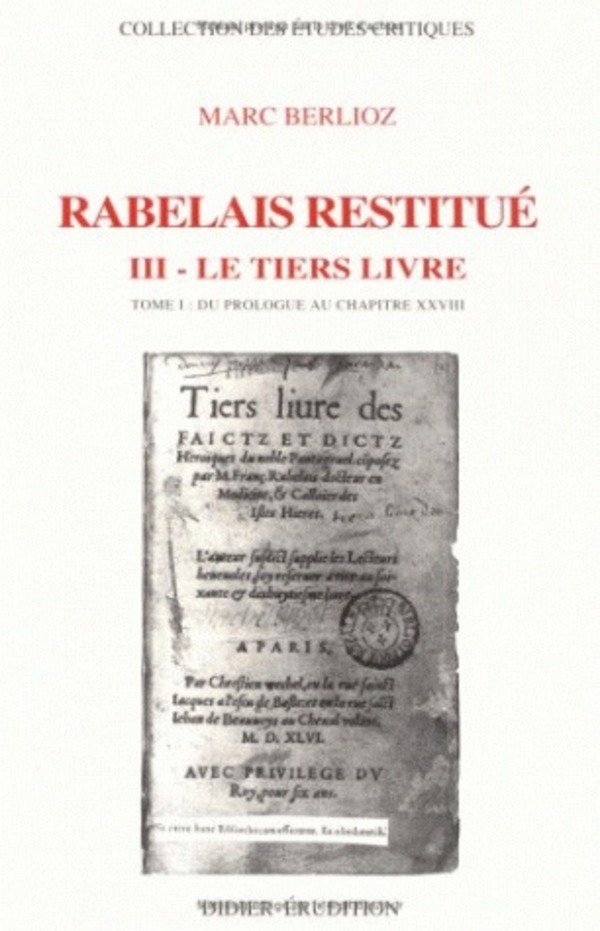 Rabelais restitué. III - Tiers Livre