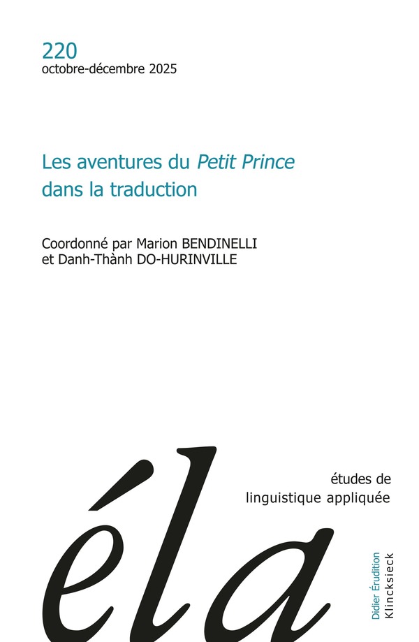 Études de linguistique appliquée - n°4-2025