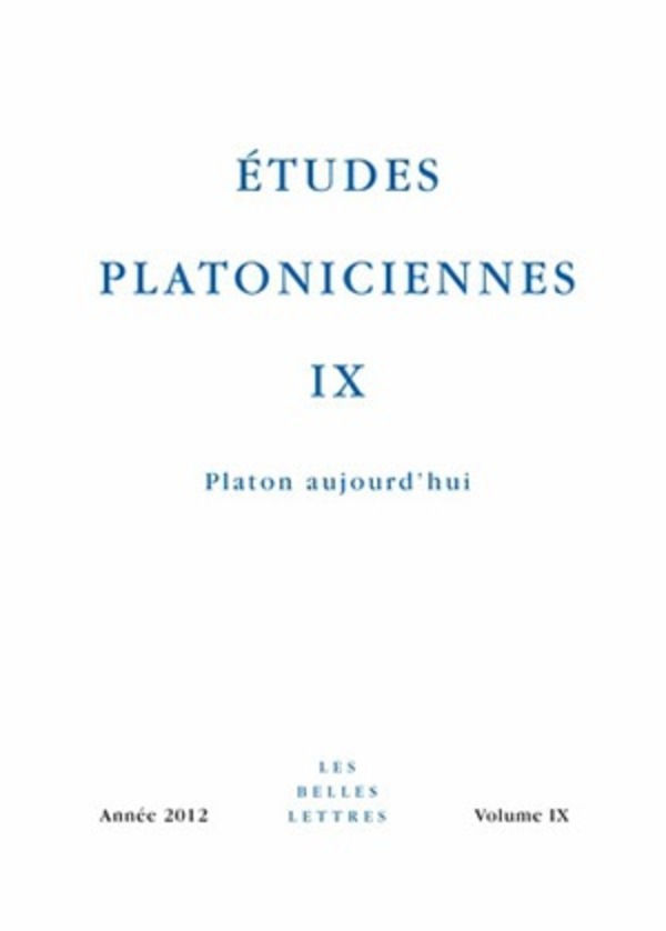 Études platoniciennes IX